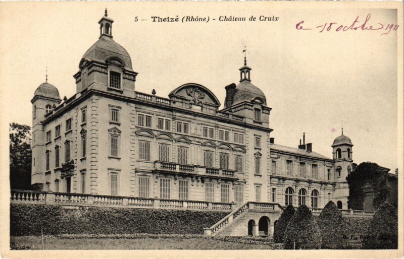 Carte postale ancienne Theize - Chateau de Cruix à Theizé