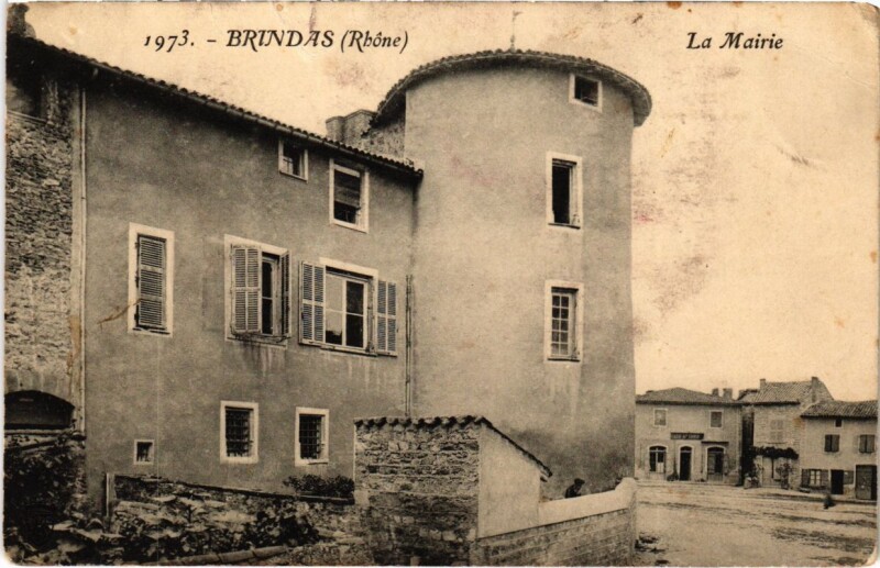 Carte postale ancienne Brindas - La Mairie à Brindas