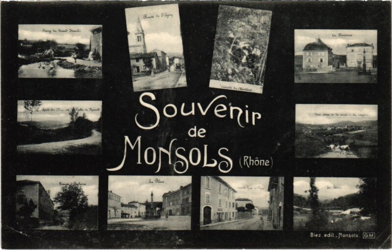 Carte postale ancienne Monsols - Scenes