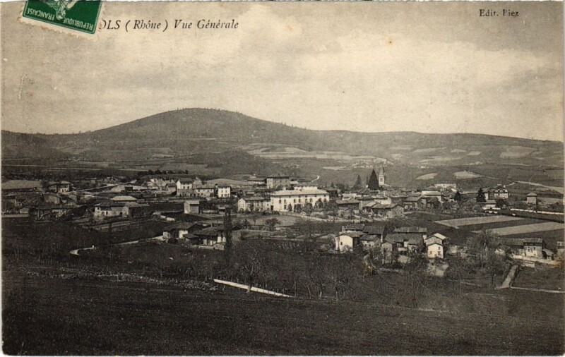 Carte postale ancienne Rhone - General View of a Town