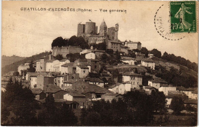 Carte postale ancienne Chatillon-d'Azergues - Vue Generale