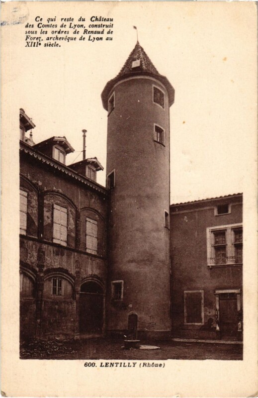 Carte postale ancienne Lentilly - Ce qui Reste du Chateau des Comtes de Lyon à Lentilly