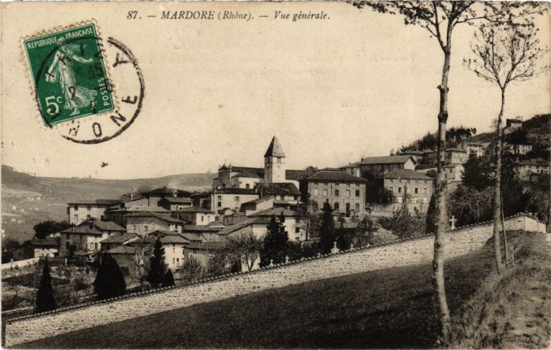 Carte postale ancienne Mardore - Vue Generale