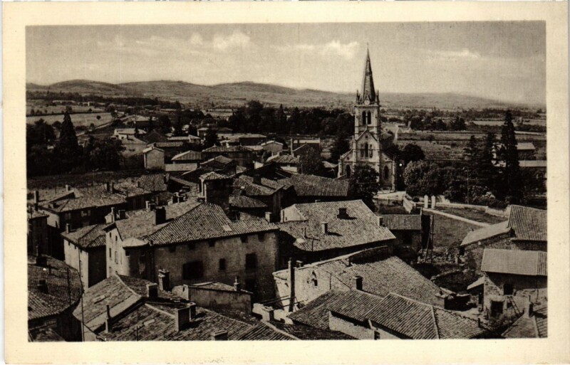 Carte postale ancienne Chazay-d'Azergues - Vue Generale à Chazay-d'Azergues