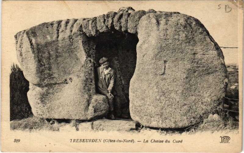 Carte postale ancienne Trebeurden - La Chaise du Cure à Trébeurden