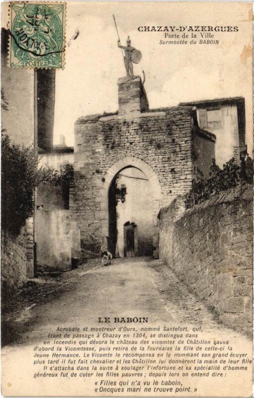Carte postale ancienne Chazay d'Azergues Rhone à Chazay-d'Azergues