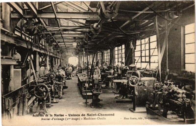 Carte postale ancienne Aciéries de la Marine Saint-Chamond - Machines Outils à Saint-Chamond