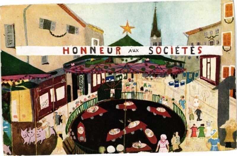 Carte postale ancienne Honneur aux Sociétés