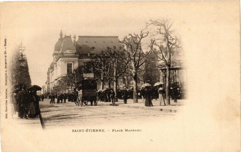 Carte postale ancienne Saint-Etienne-Place Marengo
