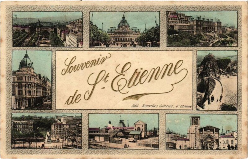 Carte postale ancienne Souvenir de Saint-Etienne