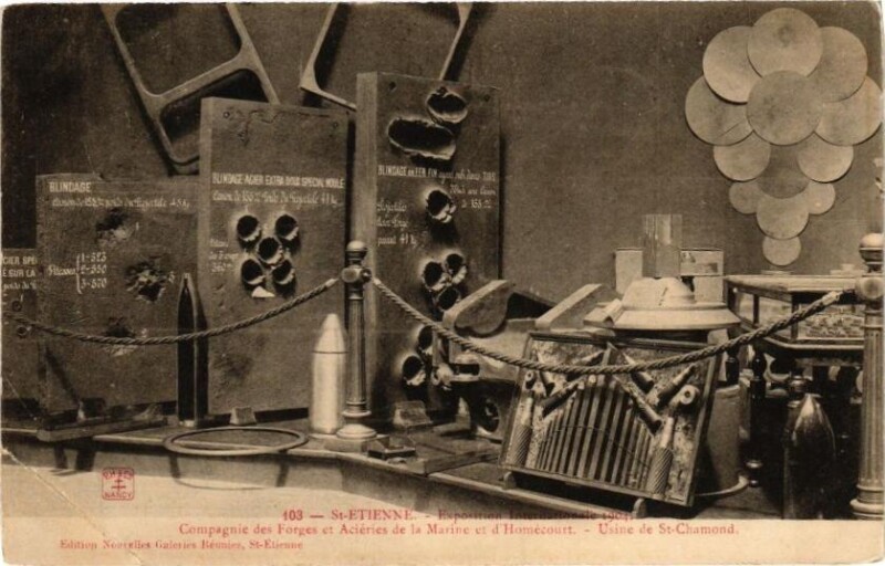 Carte postale ancienne Saint-Etienne - Exposition Interieure de 1904 - Compagnie des Forges à Saint-Étienne