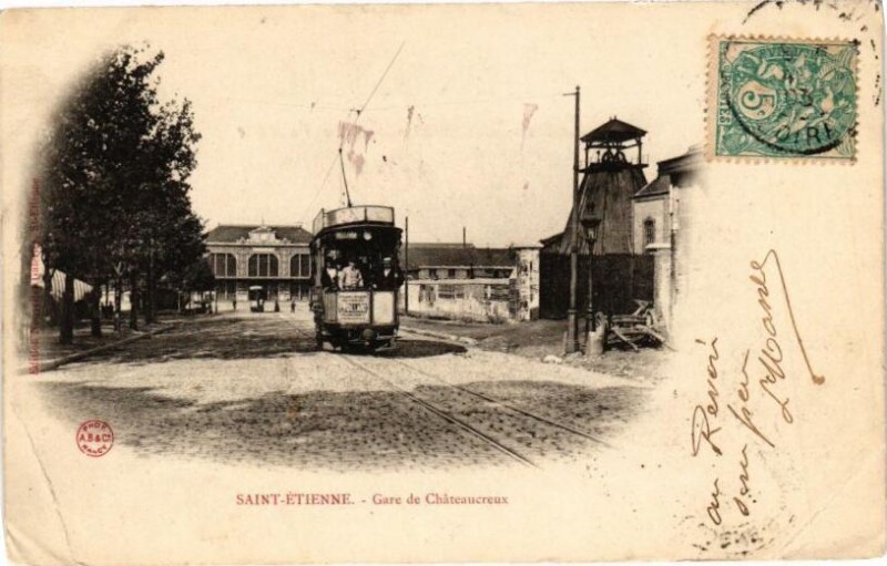 Carte postale ancienne Saint-Etienne - Gare de Chateaucreux à Saint-Étienne