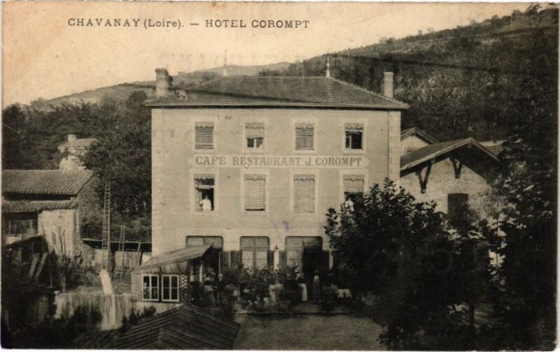 Carte postale ancienne Chavanay - Hotel Corompt à Chavanay
