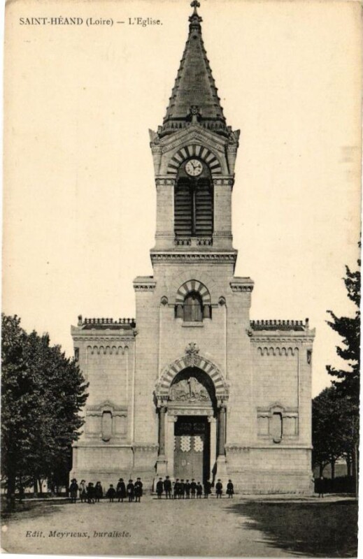 Carte postale ancienne Saint-Heand - L'Eglise à Saint-Héand