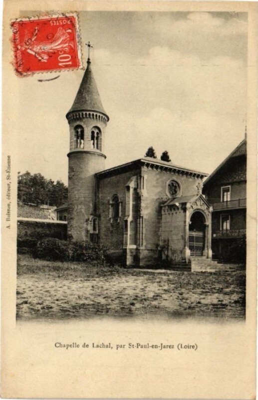 Carte postale ancienne Chapelle de Lachal par Saint-Paul-en-Jarez à Saint-Paul-en-Jarez