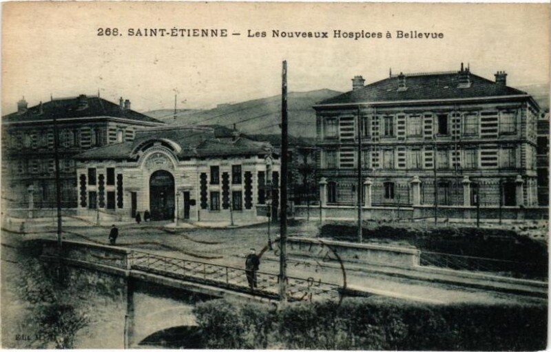 Carte postale ancienne Saint-Etienne - Les Nouveaux Hospices a Bellevue à Saint-Étienne