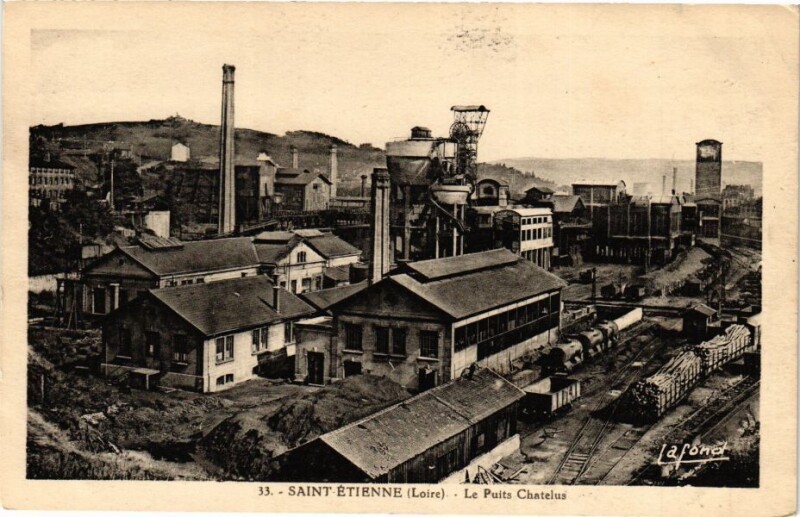 Carte postale ancienne Saint-Etienne - Le Puits Chateins à Saint-Étienne