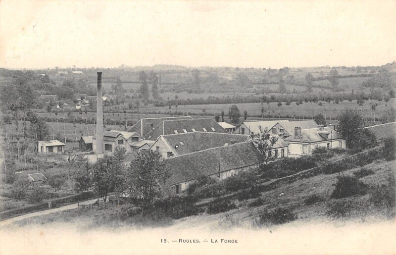 Carte postale ancienne Rugles - La Forge à Rugles