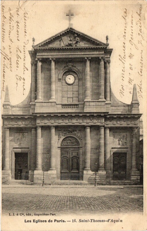 Carte postale ancienne Saint-Thomas-d'Aquin à Paris 7e