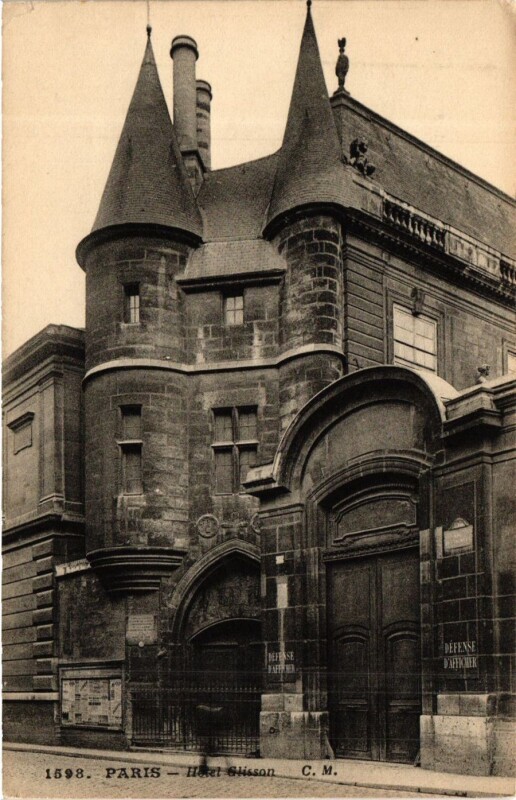 Carte postale ancienne Paris 3e Paris-Hotel Clisson à Paris 3e