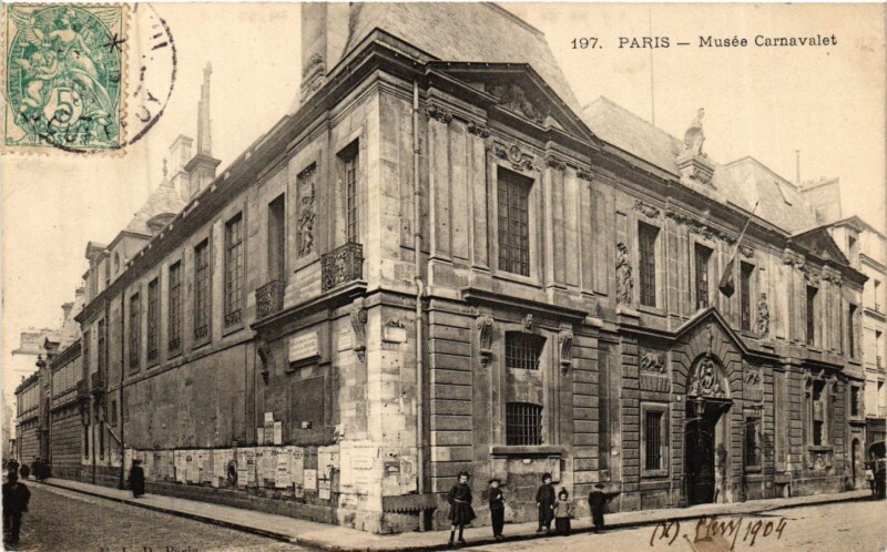 Carte postale ancienne Paris 3e Paris-Musée Carnavalet à Paris 3e