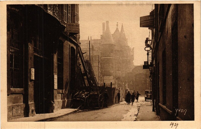Carte postale ancienne Paris 3e Paris-L'Hotel Olivier de Clisson vu de la Rue de Braque à Paris 3e