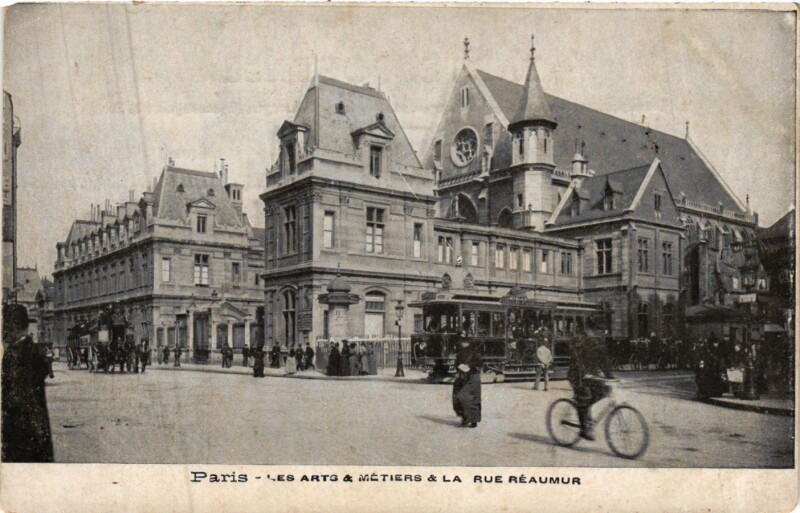 Carte postale ancienne Paris 3e Paris-Les Arts & Métiers & La Rue Réaumur à Paris 3e