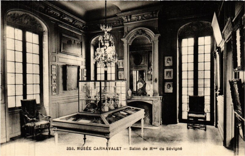 Carte postale ancienne Paris 3e Paris-Musée Carnavalet-Salon de Sévigne à Paris 3e