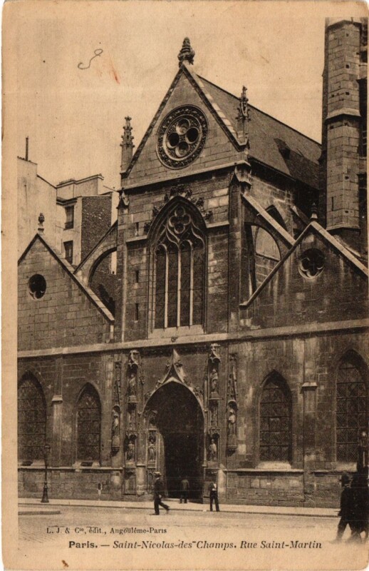 Carte postale ancienne Paris 3e Paris-Saint Nicolas des Champs, Rue Saint-Martin à Paris 3e