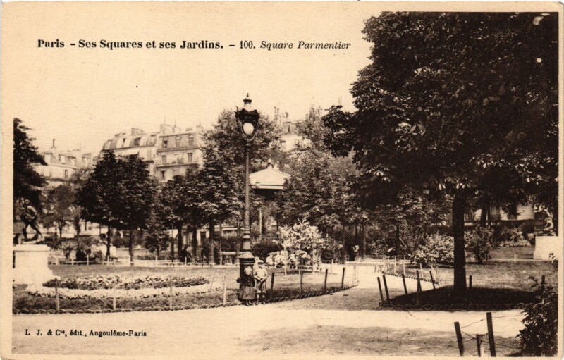 Carte postale ancienne Paris 11e Paris-Square Parmentier à Paris 11e
