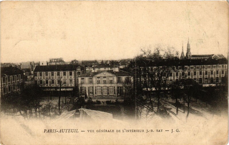 Carte postale ancienne Auteuil - Vue générale de l'Intérieur Jean-Baptiste Say à Paris 16e