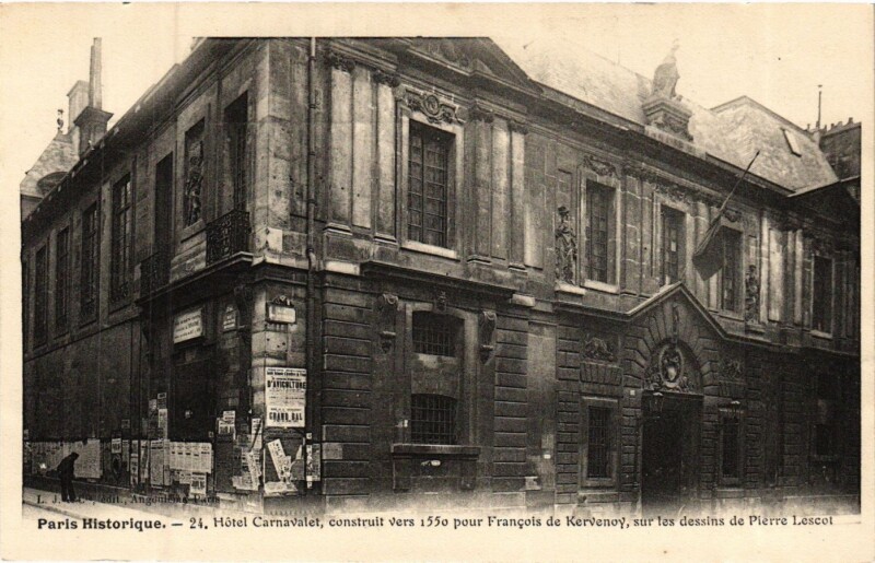 Carte postale ancienne Paris 3e Paris-Hotel Carnavalet à Paris 3e
