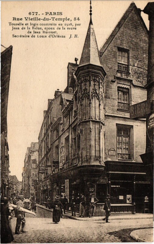 Carte postale ancienne Paris 3e Paris-Rue Vieille du Temple à Paris 3e