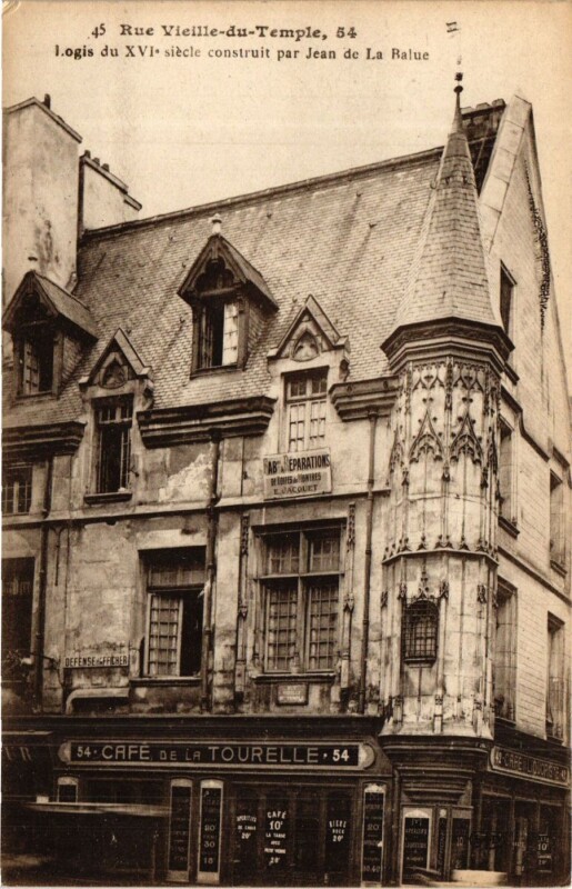 Carte postale ancienne Paris 3e Paris-Rue Vieille-du-Temple, Logis du XVIe siécle à Paris 3e
