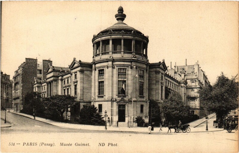 Carte postale ancienne Passy - Musée Guimet à Paris 16e