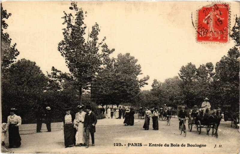 Carte postale ancienne Entrée du Bois de Boulogne à Paris 16e