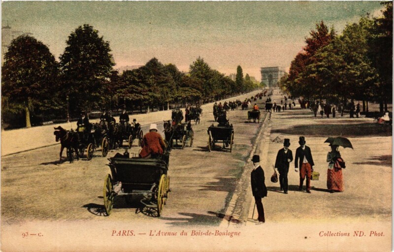 Carte postale ancienne L'Avenue du Bois de Boulogne à Paris 16e