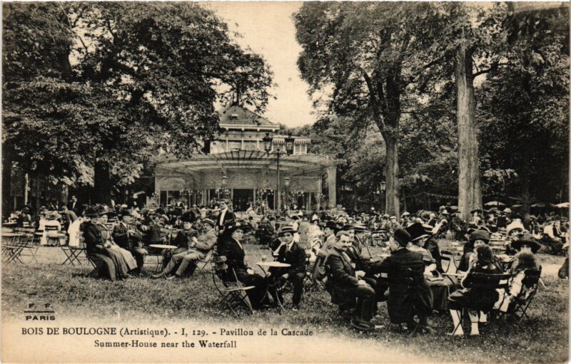 Carte postale ancienne Bois de Boulogne - Pavillon de la Cascade à Paris 16e