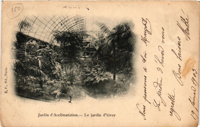 Carte postale ancienne Jardin d'Acclimatation - Le jardin d'hiver à Paris