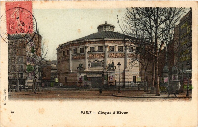 Carte postale ancienne Paris 11e Paris-Cirque d'Hiver à Paris 11e