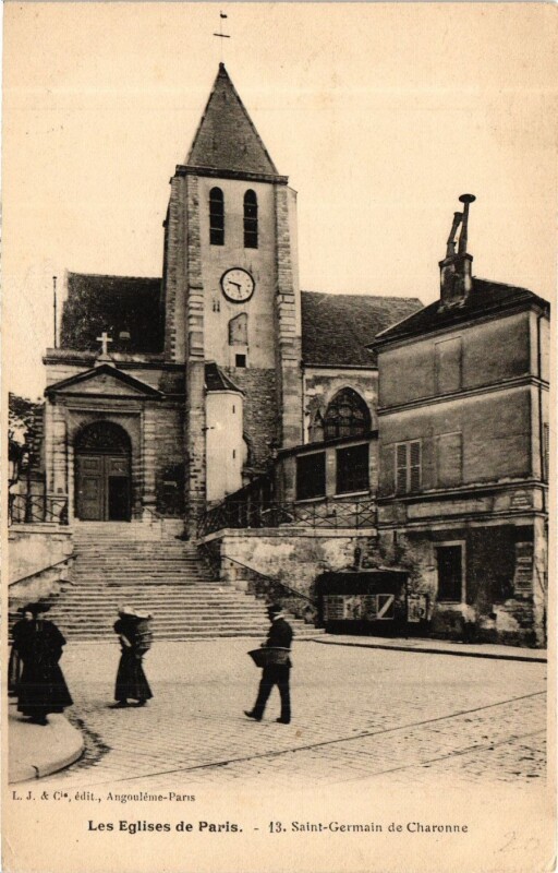 Carte postale ancienne Saint-Germain de Charonne à Paris 20e