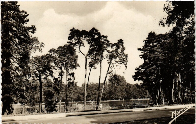 Carte postale ancienne Le Bois de Boulogne - Le Lac inférieur à Paris 16e
