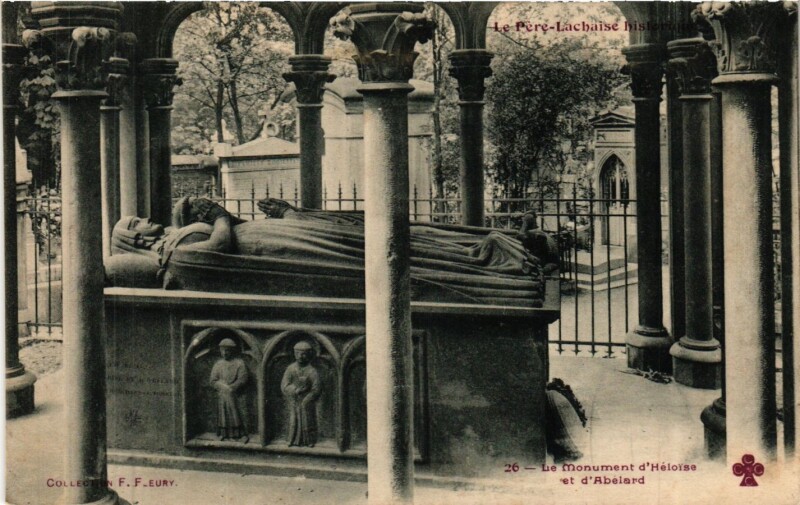 Carte postale ancienne Le Père-Lachaise - Le Monument d'Héloïse et d'Abélard à Paris 20e
