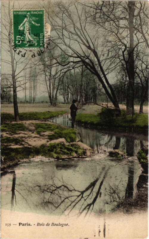 Carte postale ancienne Bois de Boulogne à Paris 16e