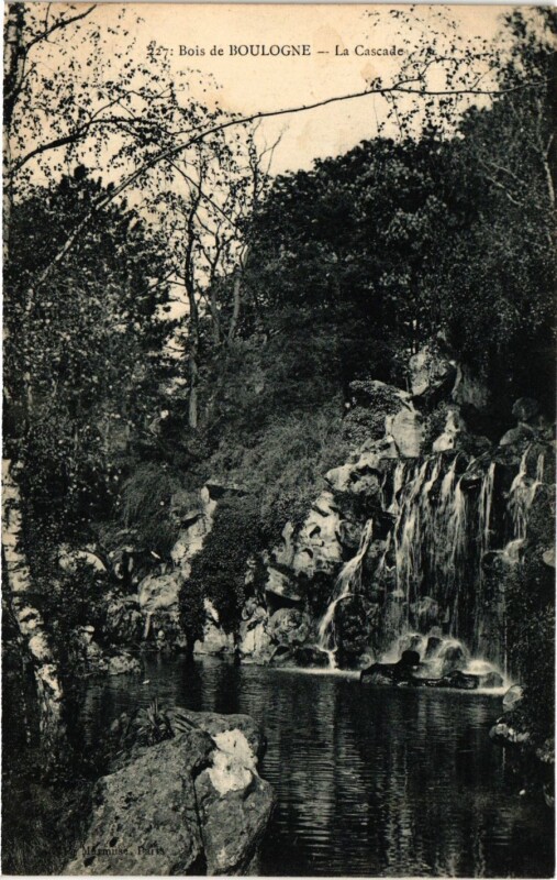 Carte postale ancienne Bois de Boulogne - La Cascade à Paris 16e