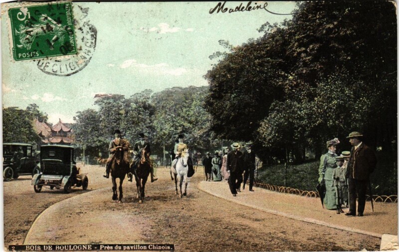 Carte postale ancienne Bois de Boulogne - Près du pavillon Chinois à Paris 16e