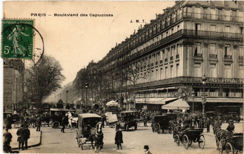 Carte postale ancienne Paris 9e - Boulevard des Capucines à Paris 9e
