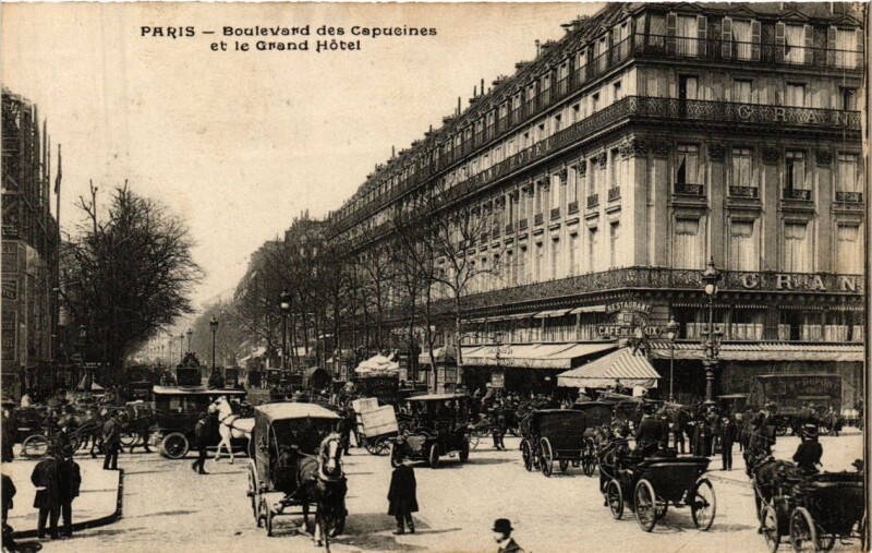 Carte postale ancienne Paris 9e - Boulevard des Capucines à Paris 9e