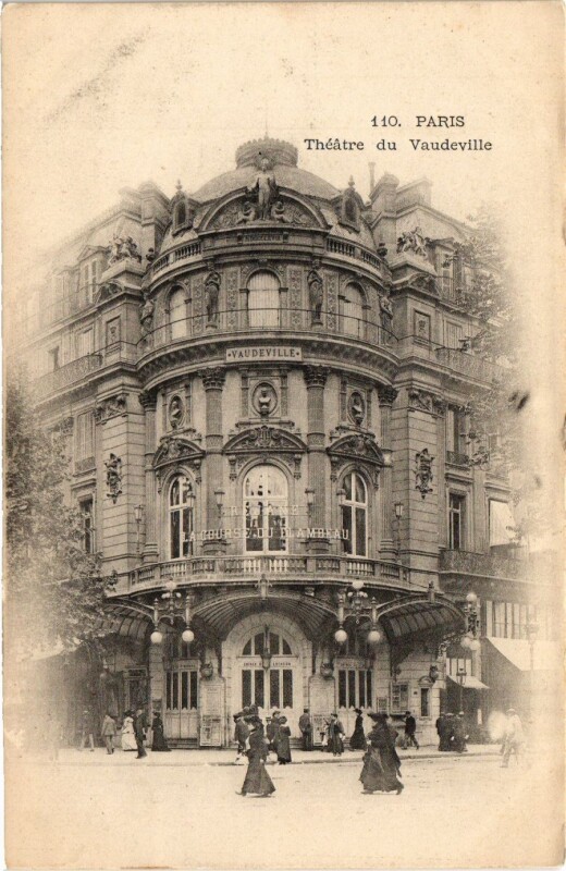 Carte postale ancienne Paris 9e - Theatre du Vaudeville à Paris 9e
