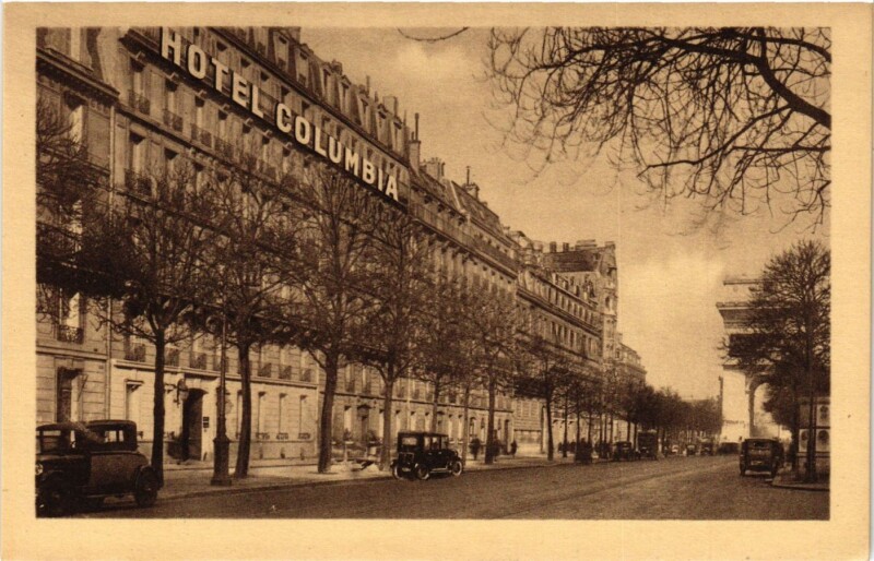 Carte postale ancienne Avenue Kléber - Hôtel Columbia à Paris 16e